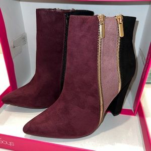 Wine Multi Block Booties